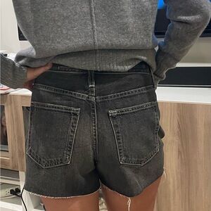 Ag Adriano Goldschmied Black Jean Shorts High-Rise Wedgie size 27 NWOT